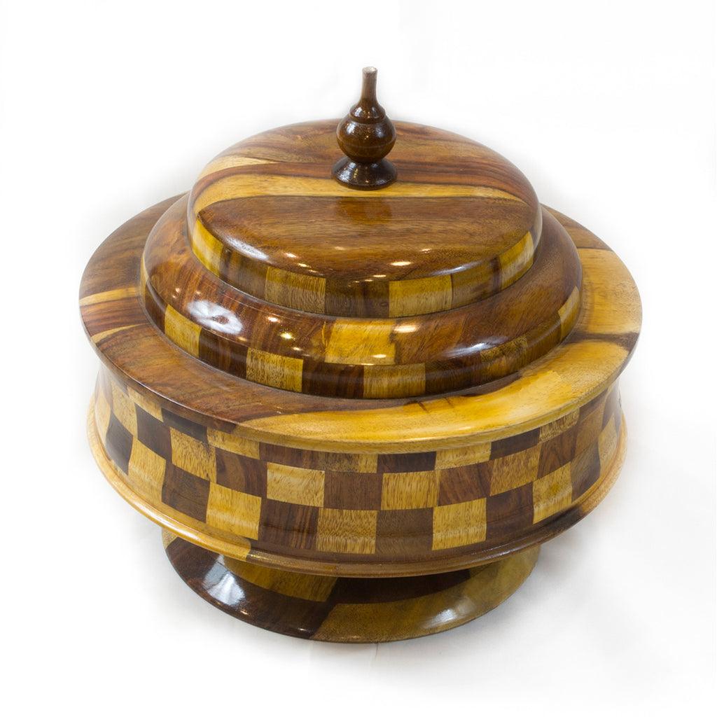 Round Pot with cover - The Linen House