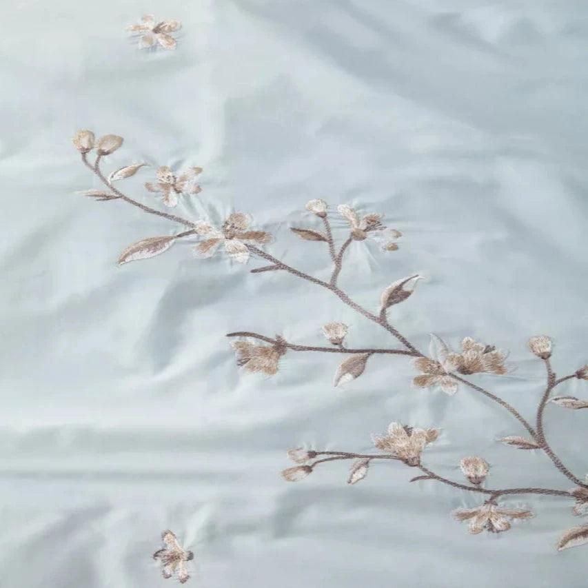 Chinese Blossom Embroidery Duvet Set - The Linen House