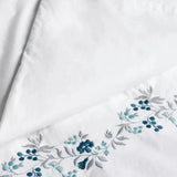 Flower Vine Embroidery Duvet Set - The Linen House