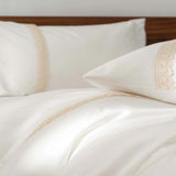 Luxury Duvet With Mash Ground Lace(green) - The Linen House