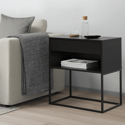 Black Bedside Table - The Linen House