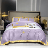 Modern Luxury Embroidered Duvet cover - The Linen House