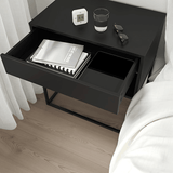 Black Bedside Table - The Linen House