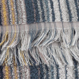 Multi Lines 3 Piece Imported Bath Towel Set - The Linen House