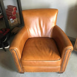 Leather Armchair with Nail heads - The Linen House