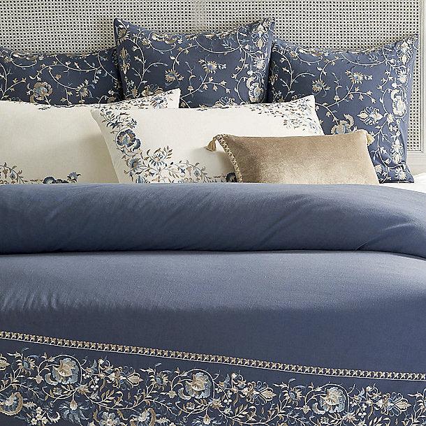 Luxury Fairfield Cotton Satin Embroidery Duvet Set - The Linen House