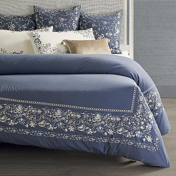 Luxury Fairfield Cotton Satin Embroidery Duvet Set - The Linen House