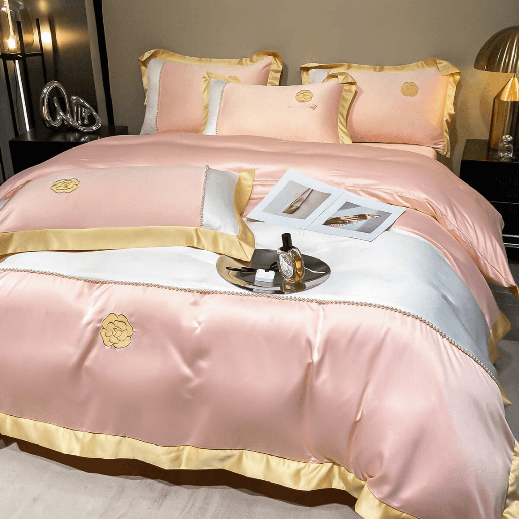 Modern Luxury Embroidered Duvet cover - The Linen House