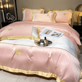 Modern Luxury Embroidered Duvet cover - The Linen House