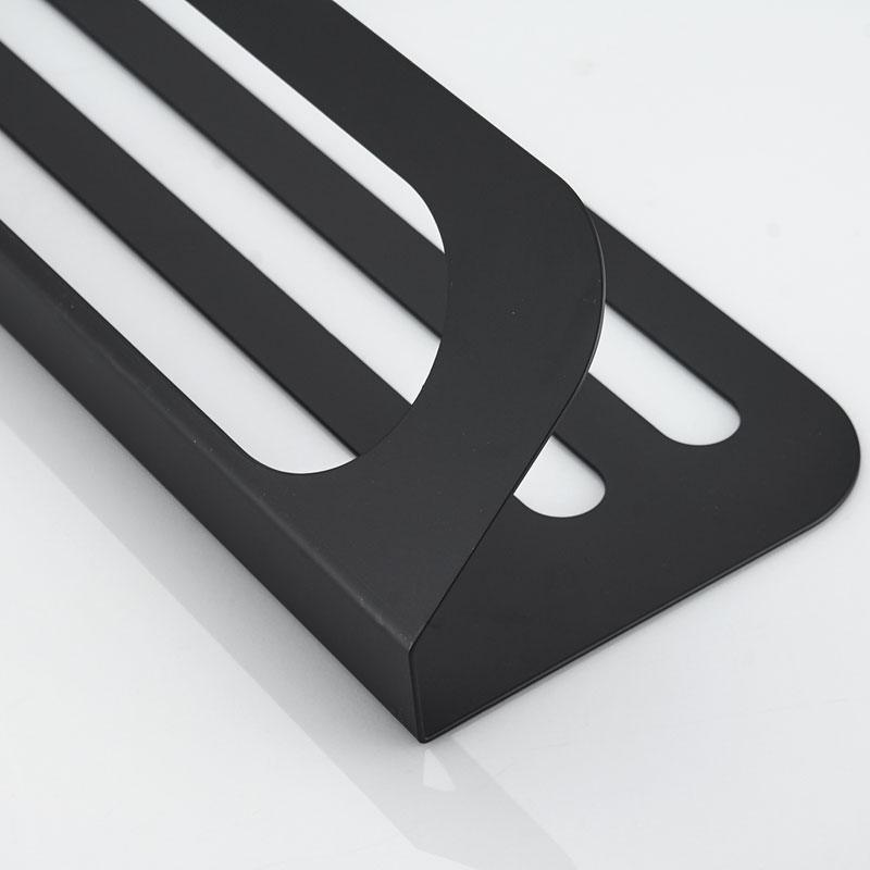 Elegant Black Towel Bar Towel Rack - The Linen House