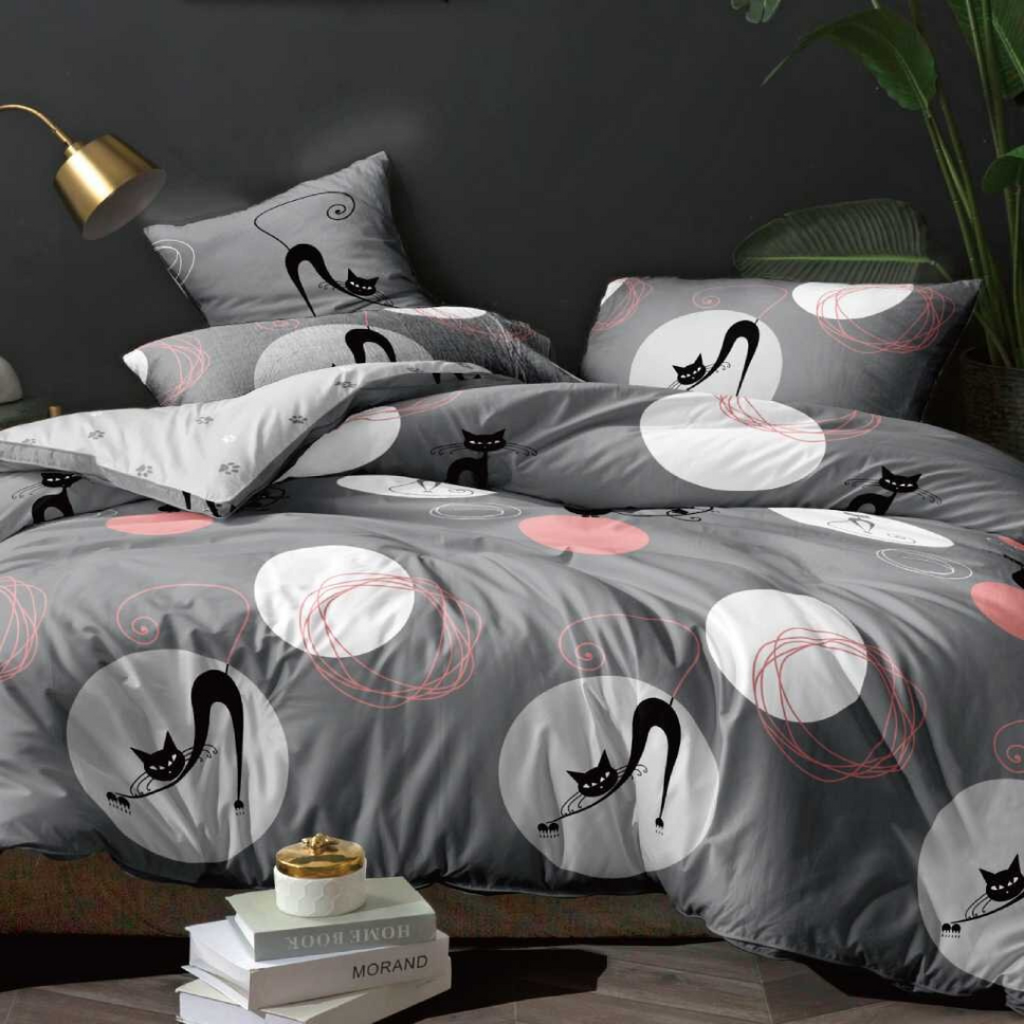 Kids Cartoon Bed-sheet Cat