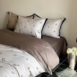 Luster Flower Printed Bedding Duvet Set – Artistic & Elegant