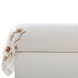 Embroidered Duvet Set With Japanese Foliage Pattern - The Linen House