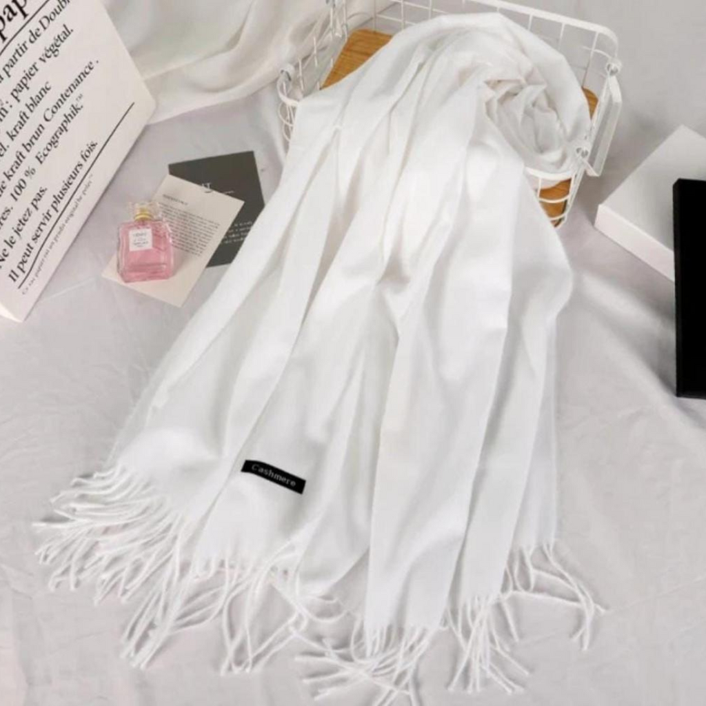 Winter Warm Scarf  ( White  )