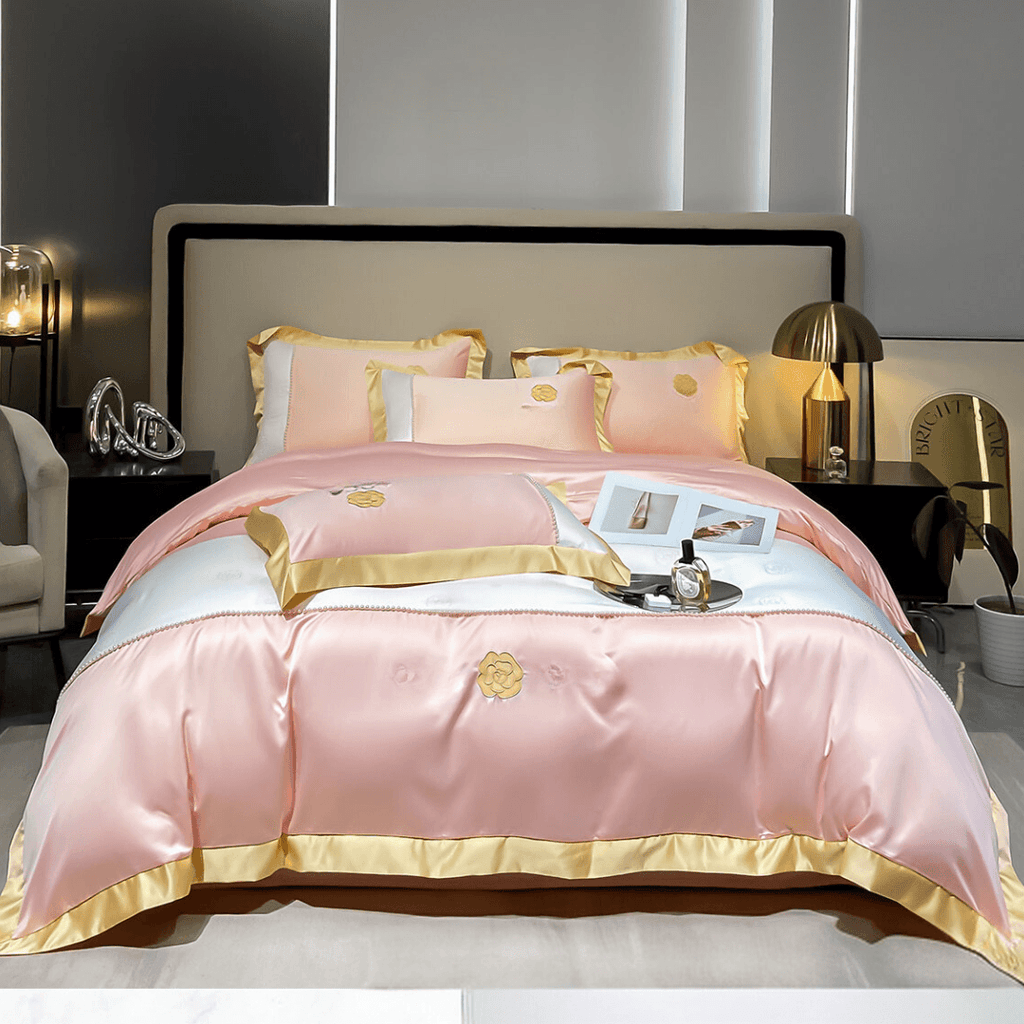 Modern Luxury Embroidered Duvet cover - The Linen House