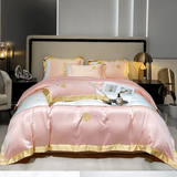 Modern Luxury Embroidered Duvet cover - The Linen House