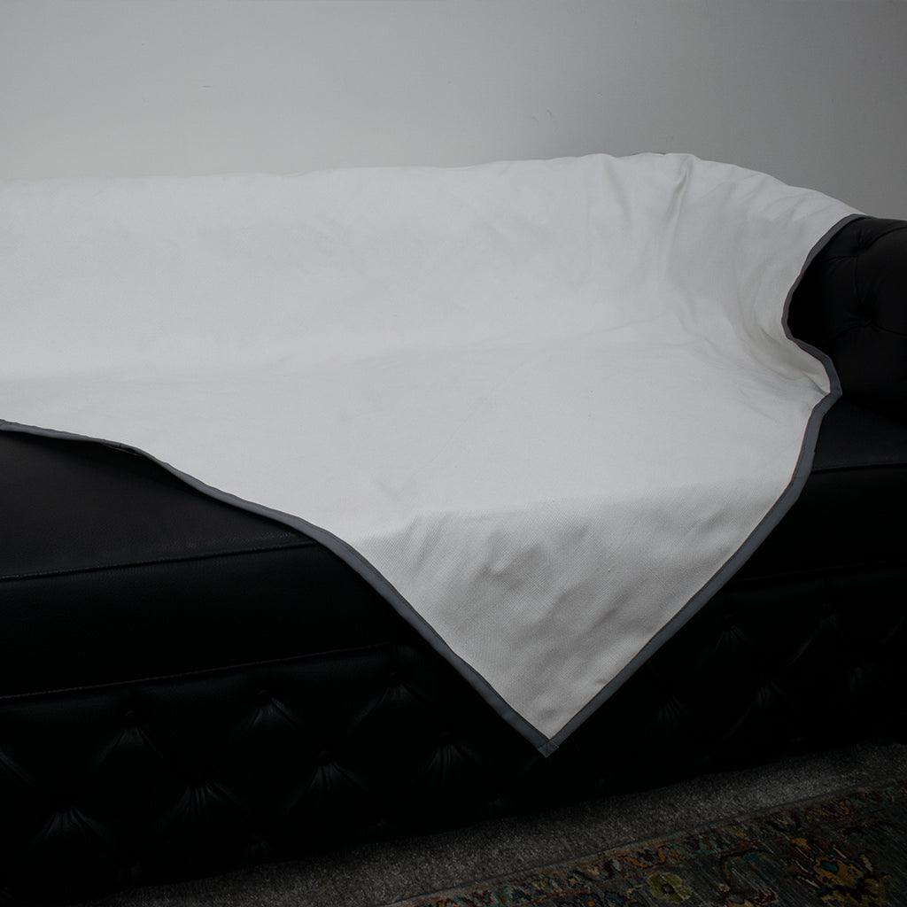 Sofa Throw ( White ) - The Linen House