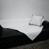 Sofa Throw ( White ) - The Linen House