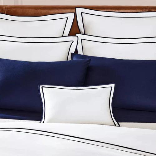 Spencer Sateen Border Duvet Cover - The Linen House