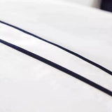 Spencer Sateen Border Duvet Cover - The Linen House