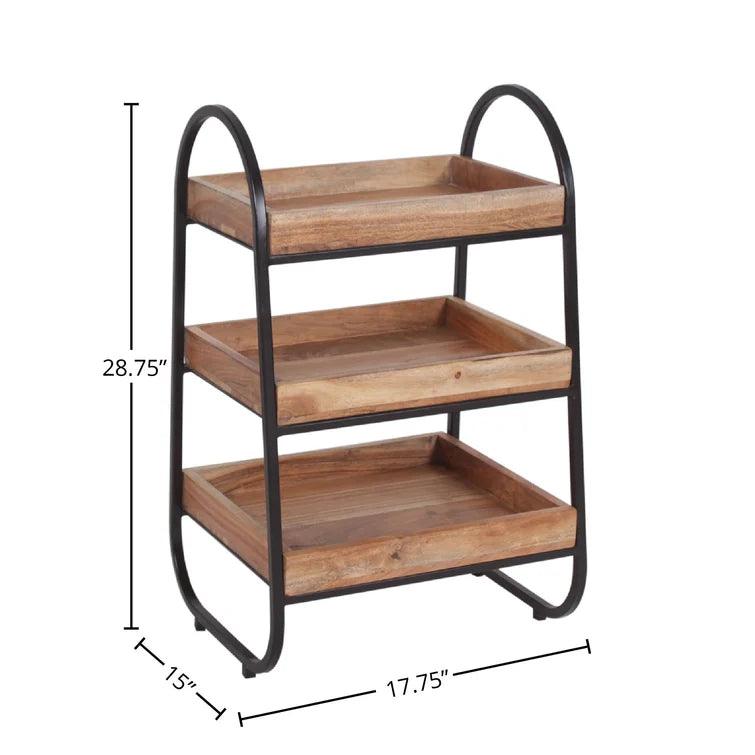 Tall 3-Tier Tray Top End Table - The Linen House