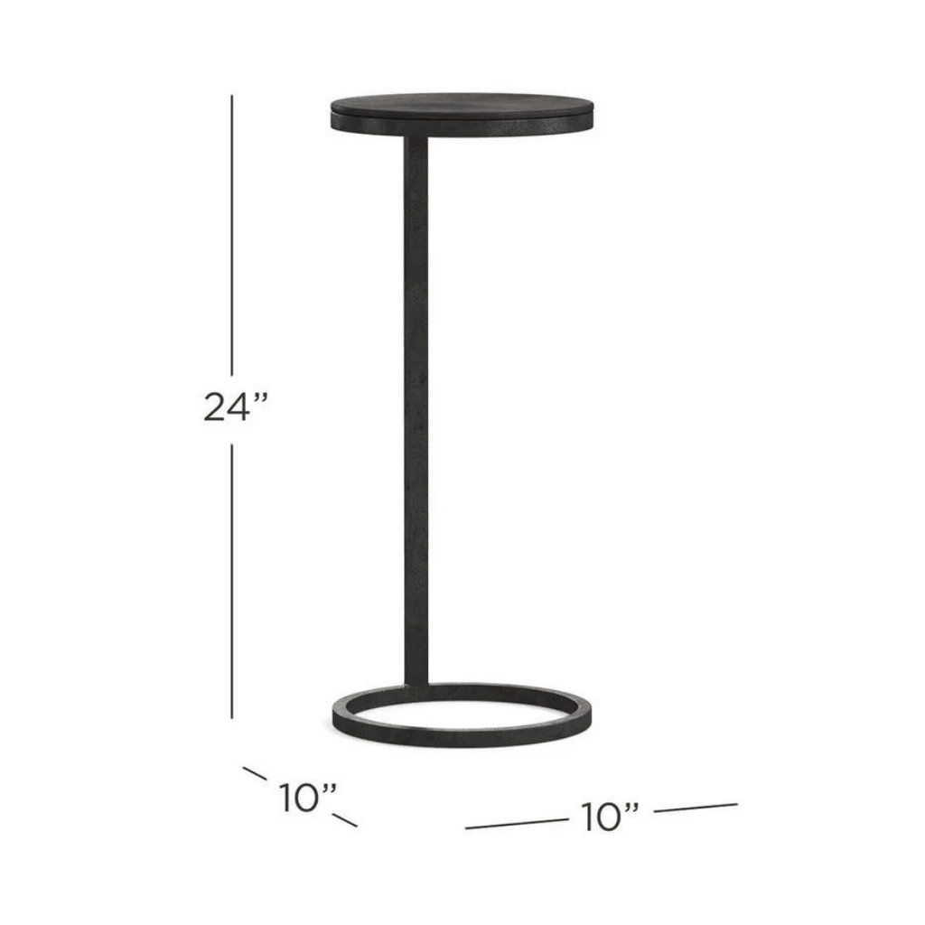Duke Round Metal Accent Table - The Linen House