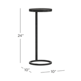 Duke Round Metal Accent Table - The Linen House