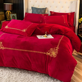 Winter Thick Coral Velvet Duvet Set - The Linen House