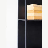 Tall Black Metal Wall Hanging With Four Shelves