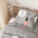 Kids Cartoon Bed-sheet Cat