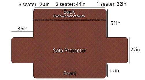 Pinsonic Quilted Sofa Cover ( Black )