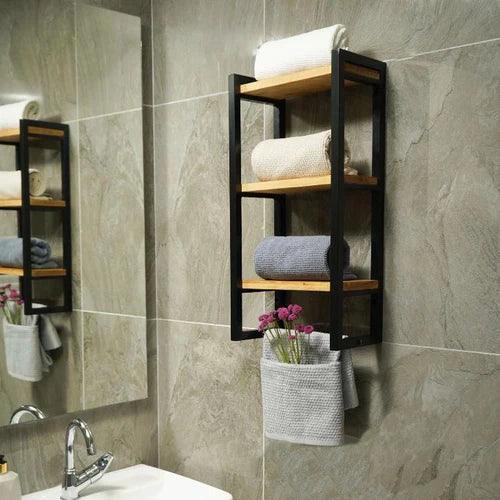 3-Tier Bathroom Shelf, Storage for Towel - The Linen House