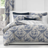 Navy Printed Bedding Duvet Set