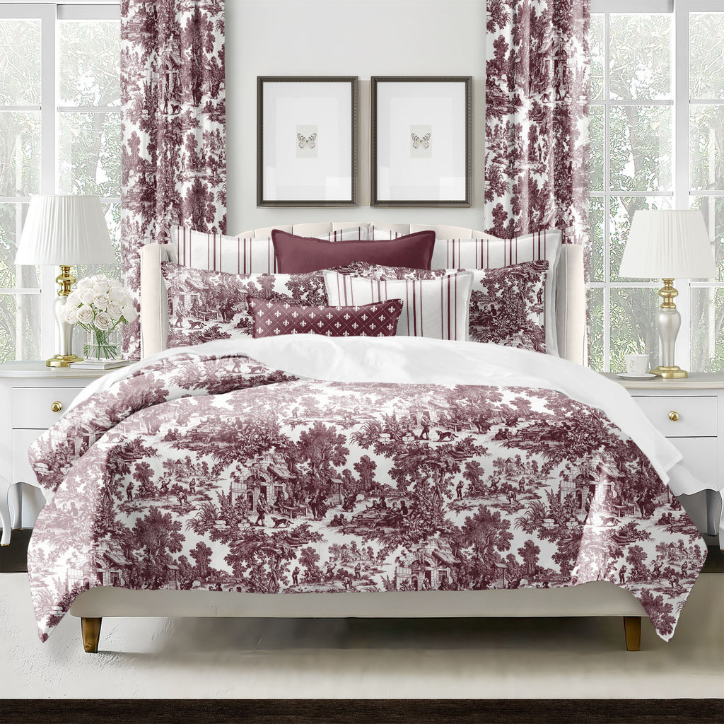 Timeless Pastoral Scene Printed Bedding Duvet Set