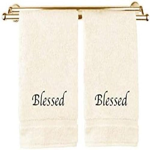 Blessed (Set of 2 Bath Towels) for Bathroom - The Linen House