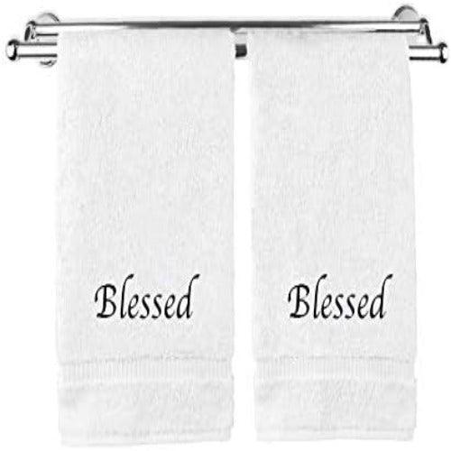 Blessed (Set of 2 Bath Towels) for Bathroom - The Linen House