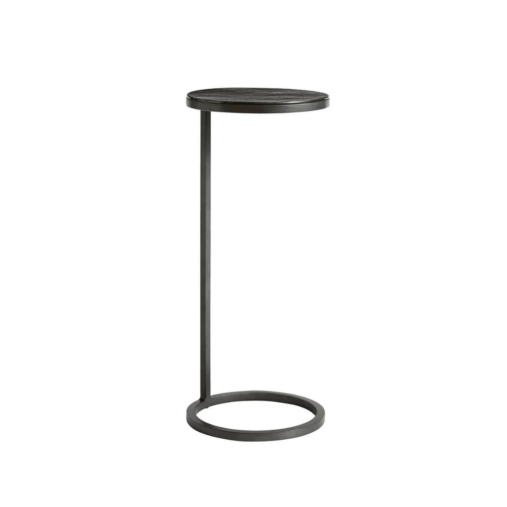Duke Round Metal Accent Table - The Linen House