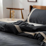 Luxury Duvet With Mash Ground Lace(green) - The Linen House