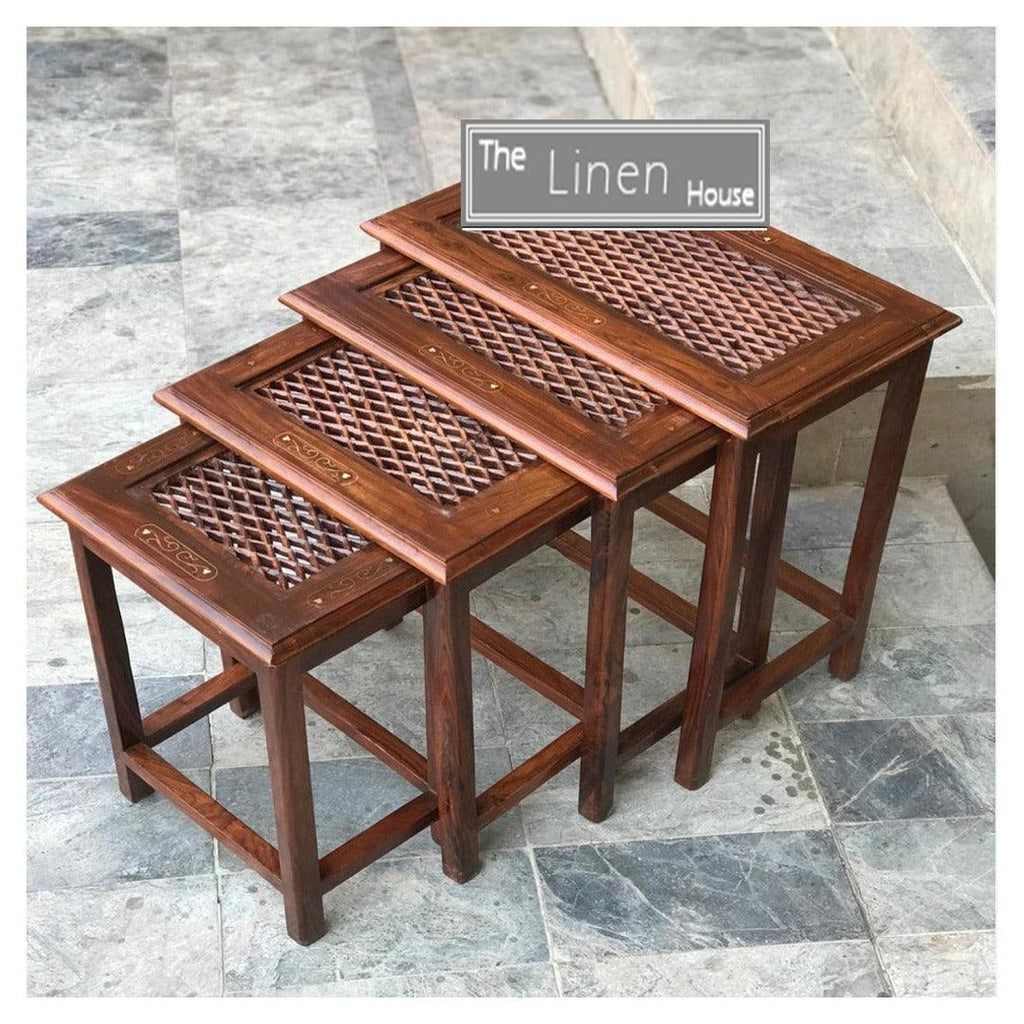 Nesting Shisham Tables (Set of 4) - The Linen House