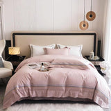 Multi Embroidered Baratta Stitch Tetra Line Duvet Set - The Linen House
