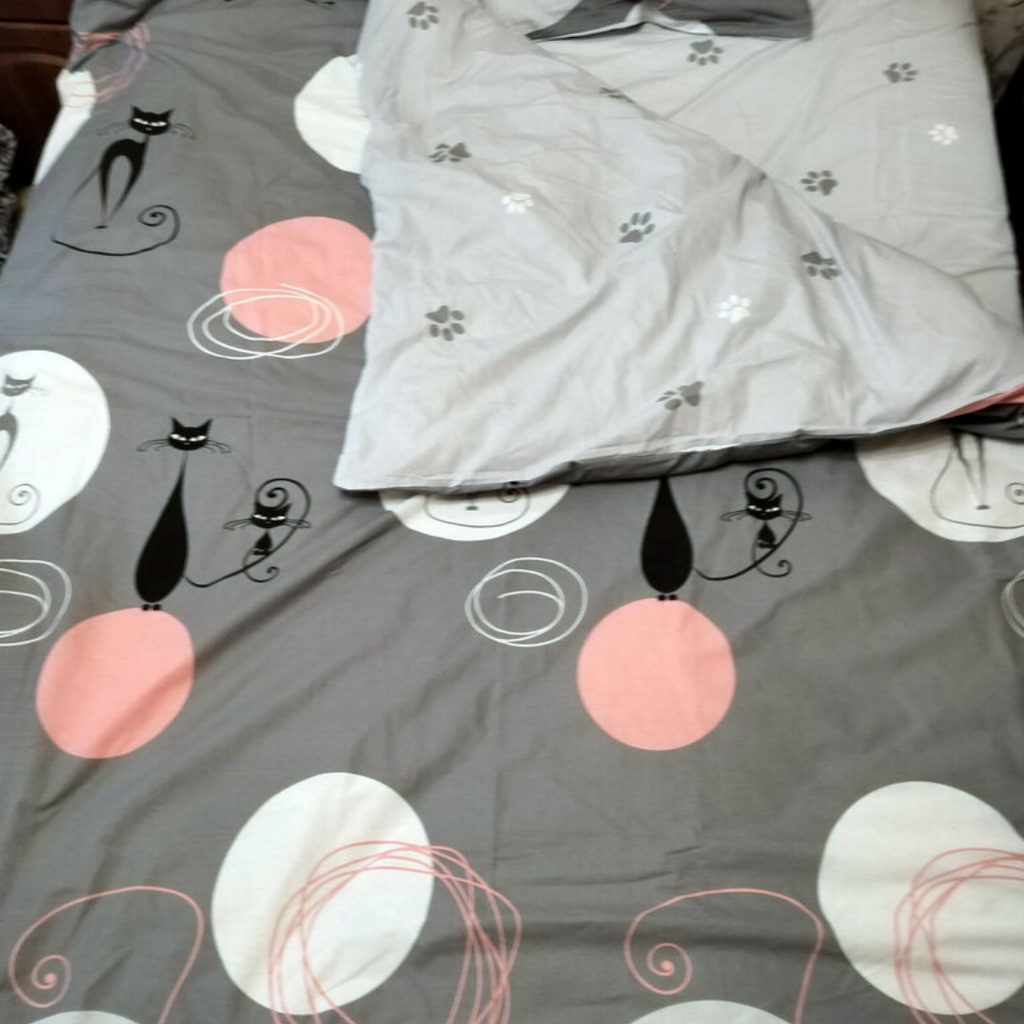 Kids Cartoon Bed-sheet Cat