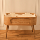 Rattan Baby Bassinet – Natural Finish