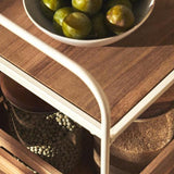 WOOD AND METAL STORAGE CART - The Linen House