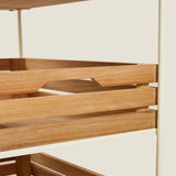 WOOD AND METAL STORAGE CART - The Linen House