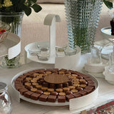 Metal Round Serving Tray - The Linen House