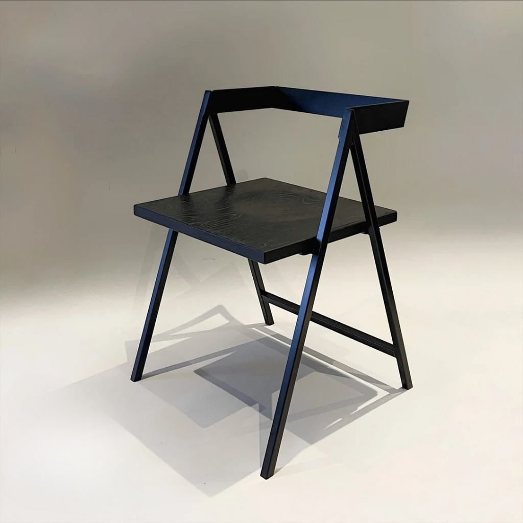 Handcrafted MDF and Metal Frame Dining Chair