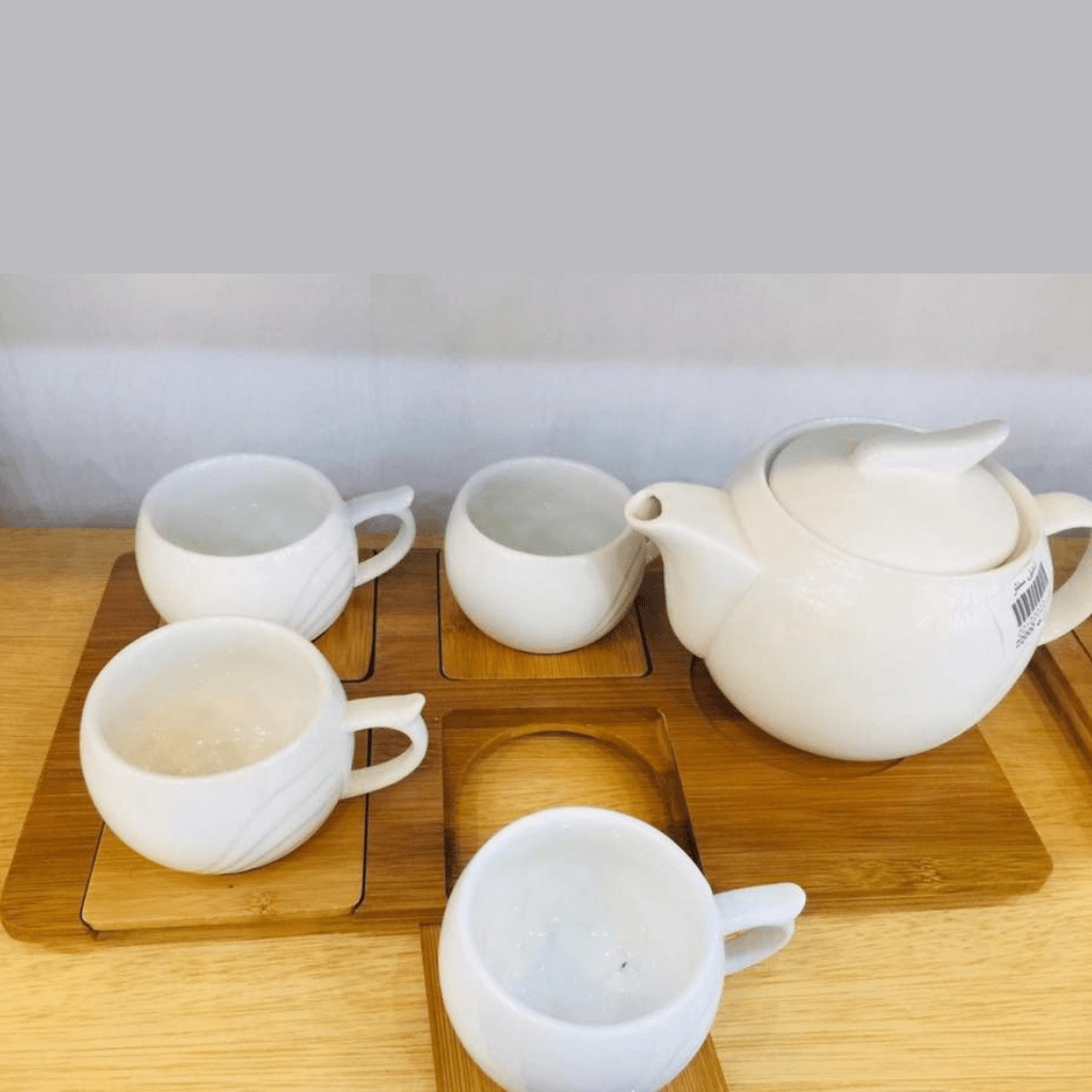 Wooden Tea Set Tray - The Linen House
