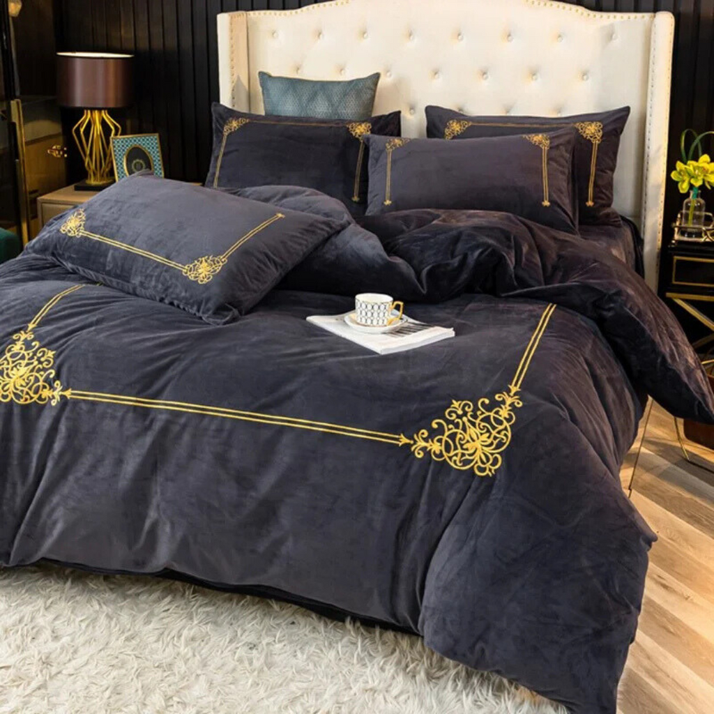 Winter Thick Coral Velvet Duvet Set - The Linen House