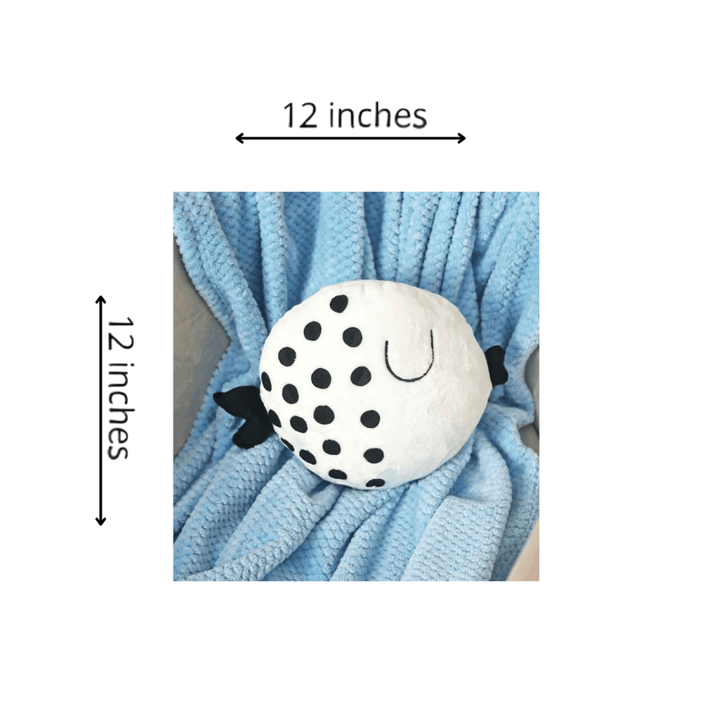 Fish Baby Cushion White - The Linen House
