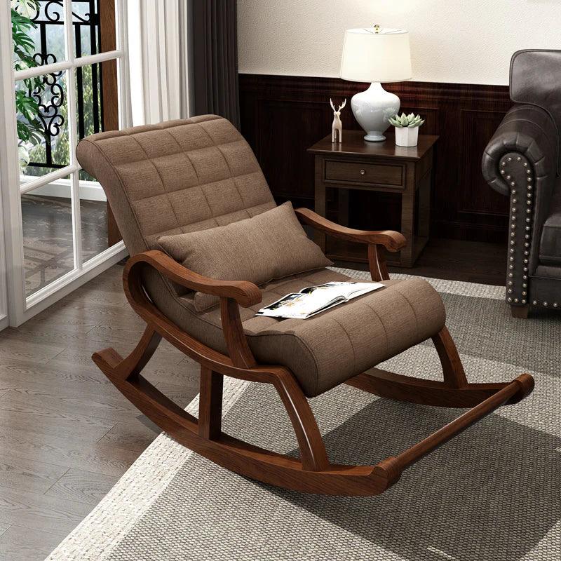Solid Wood Rocking Chair - The Linen House